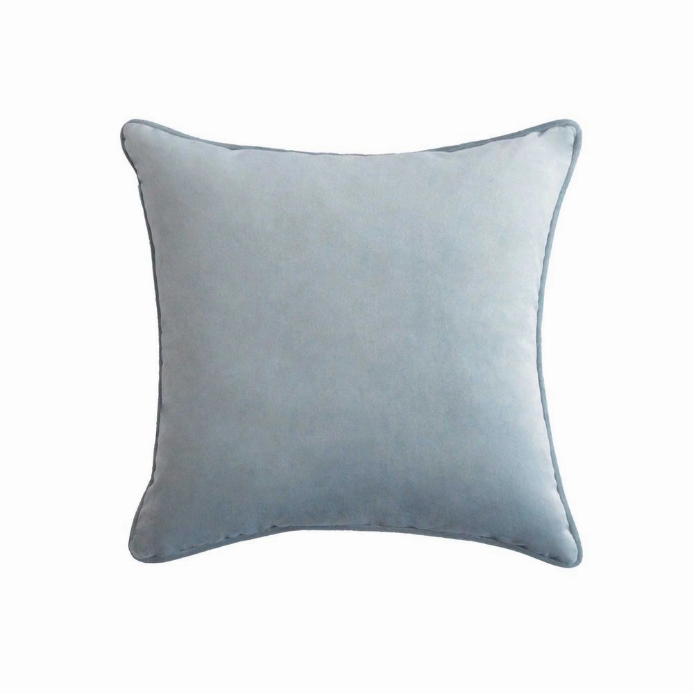 55Cm Throw Cushion Light Blue Velvet by Florabelle