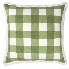 Alana Green Square Filled Cushion 50 x 50cm by Zaab