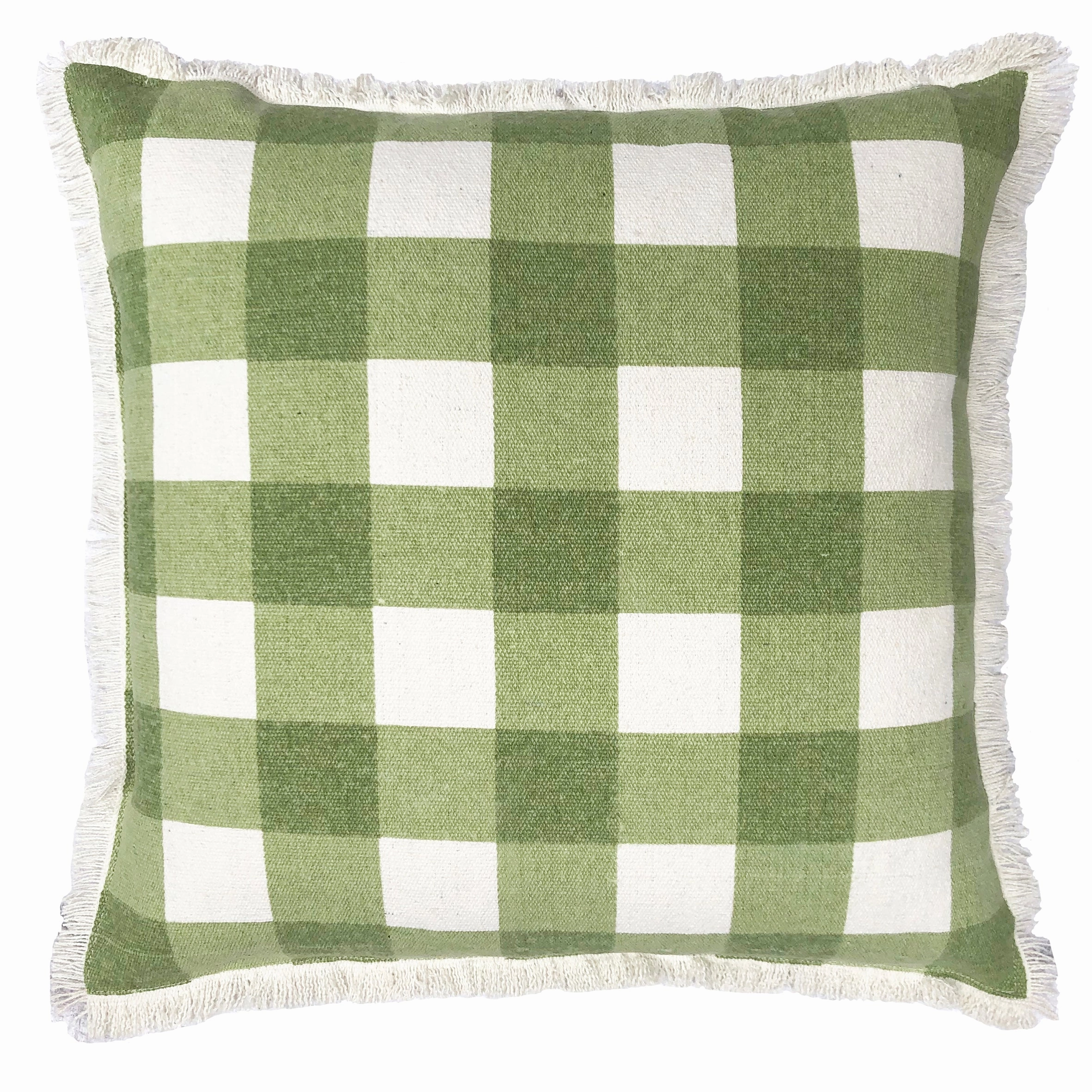 Alana Green Square Filled Cushion 50 x 50cm by Zaab