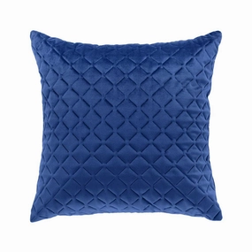 Alden Indigo Velvet 43x43cm Filled Cushion by Bianca