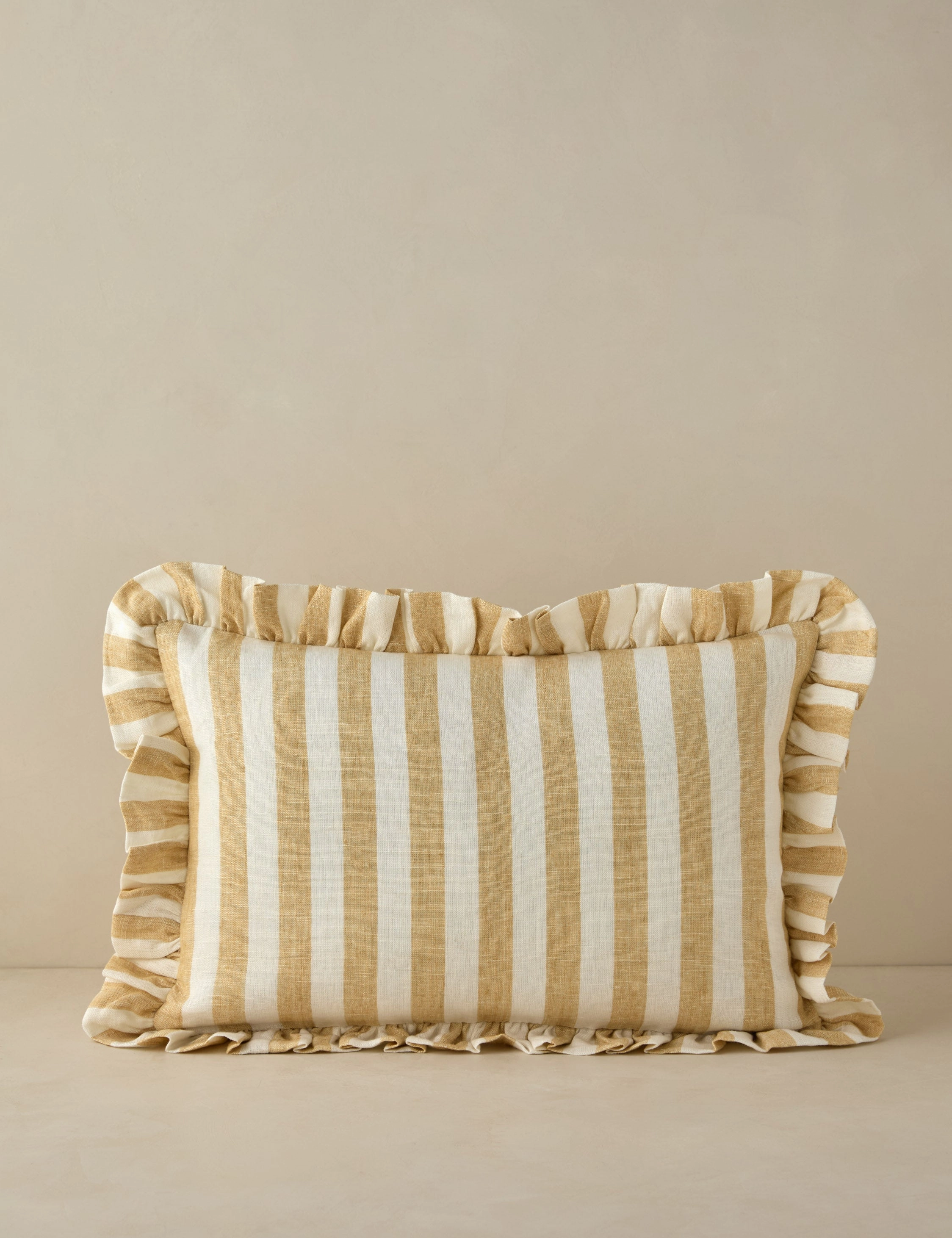 Amaroso Linen Ruffle Pillow