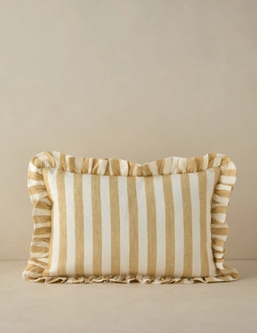 Amaroso Linen Ruffle Pillow