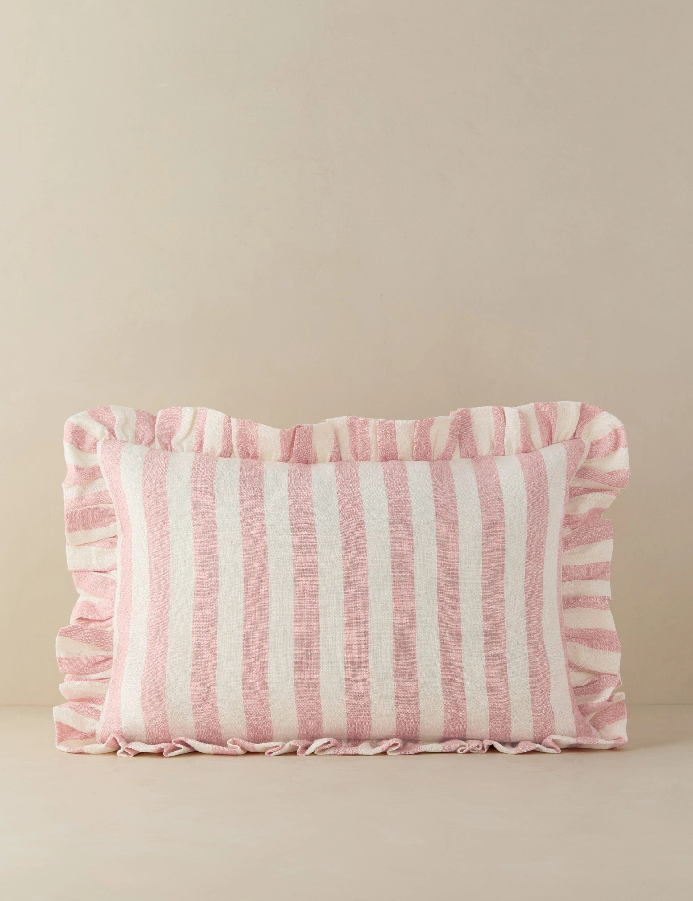 Amaroso Linen Ruffle Pillow