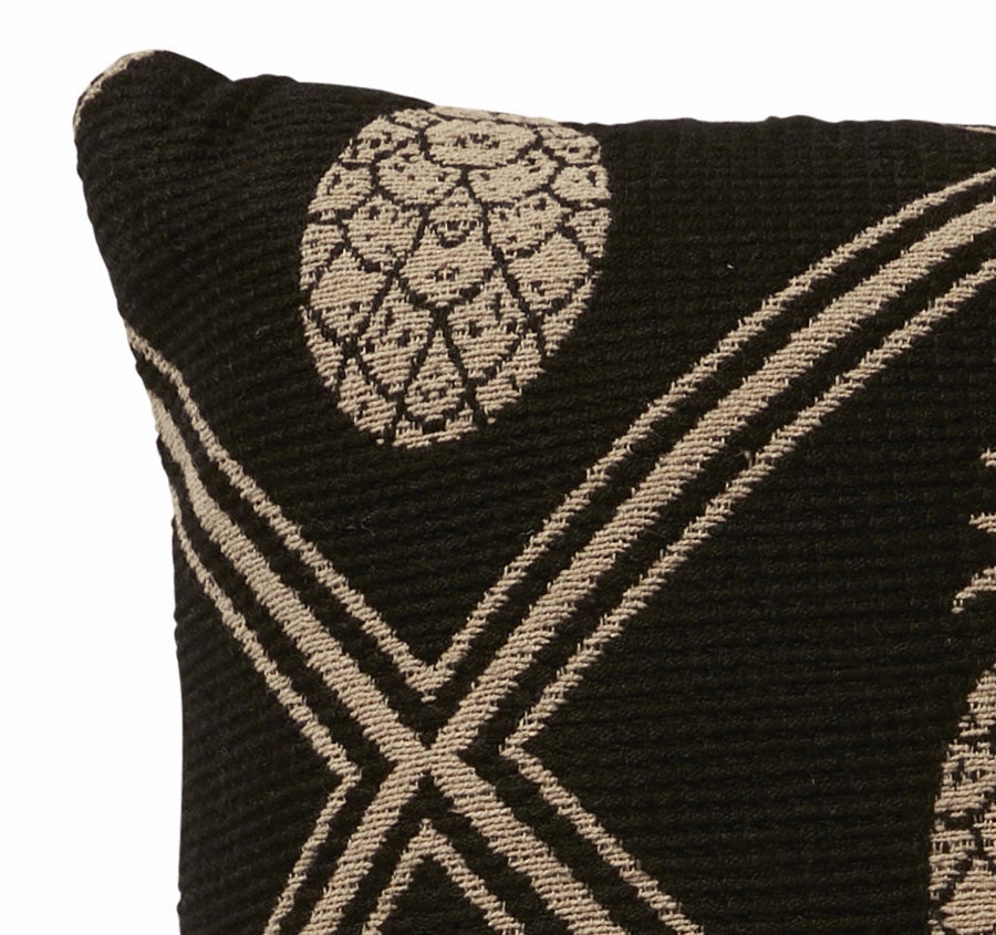 Anguilla Tropics 30x50cm Filled Cushion Black