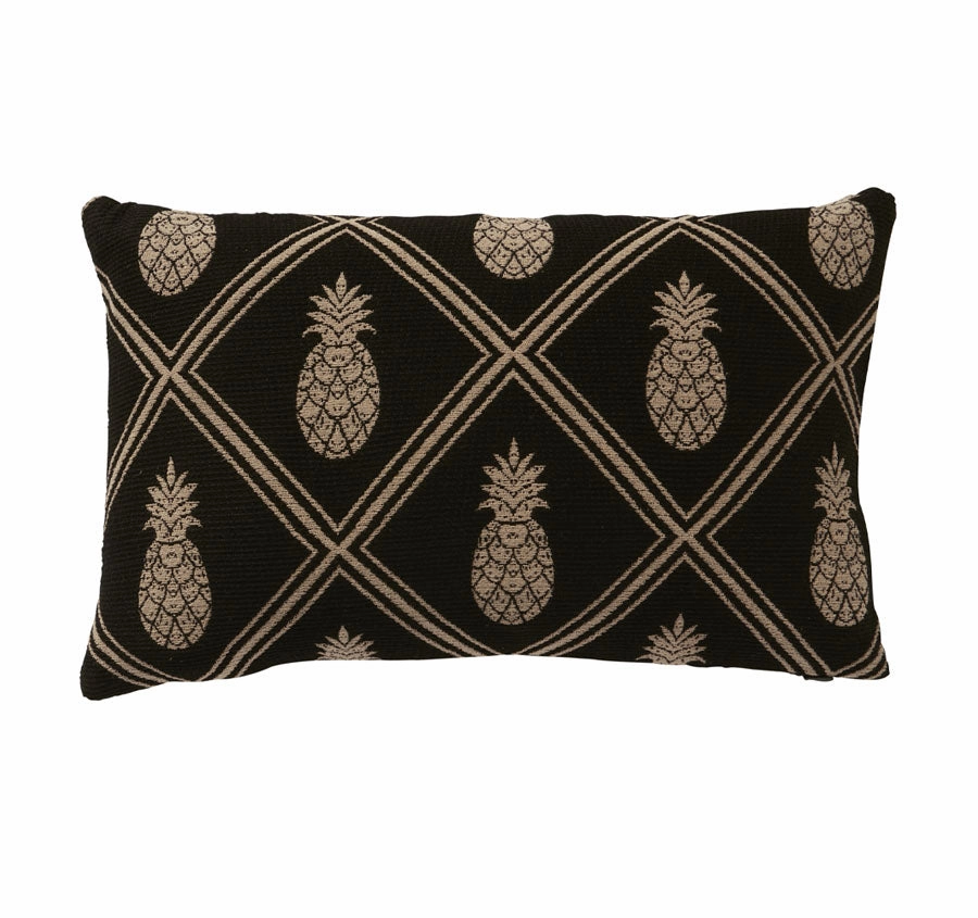 Anguilla Tropics 30x50cm Filled Cushion Black