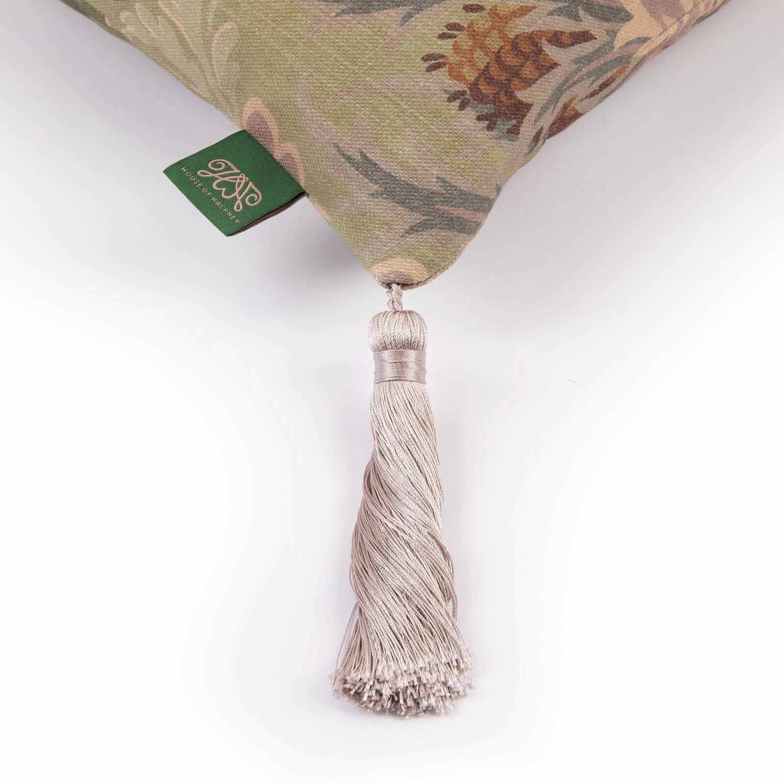 AQUIFOLIA Moth Medium Tassel Cushion - Apple