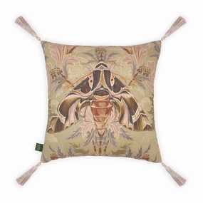 AQUIFOLIA Moth Medium Tassel Cushion - Apple