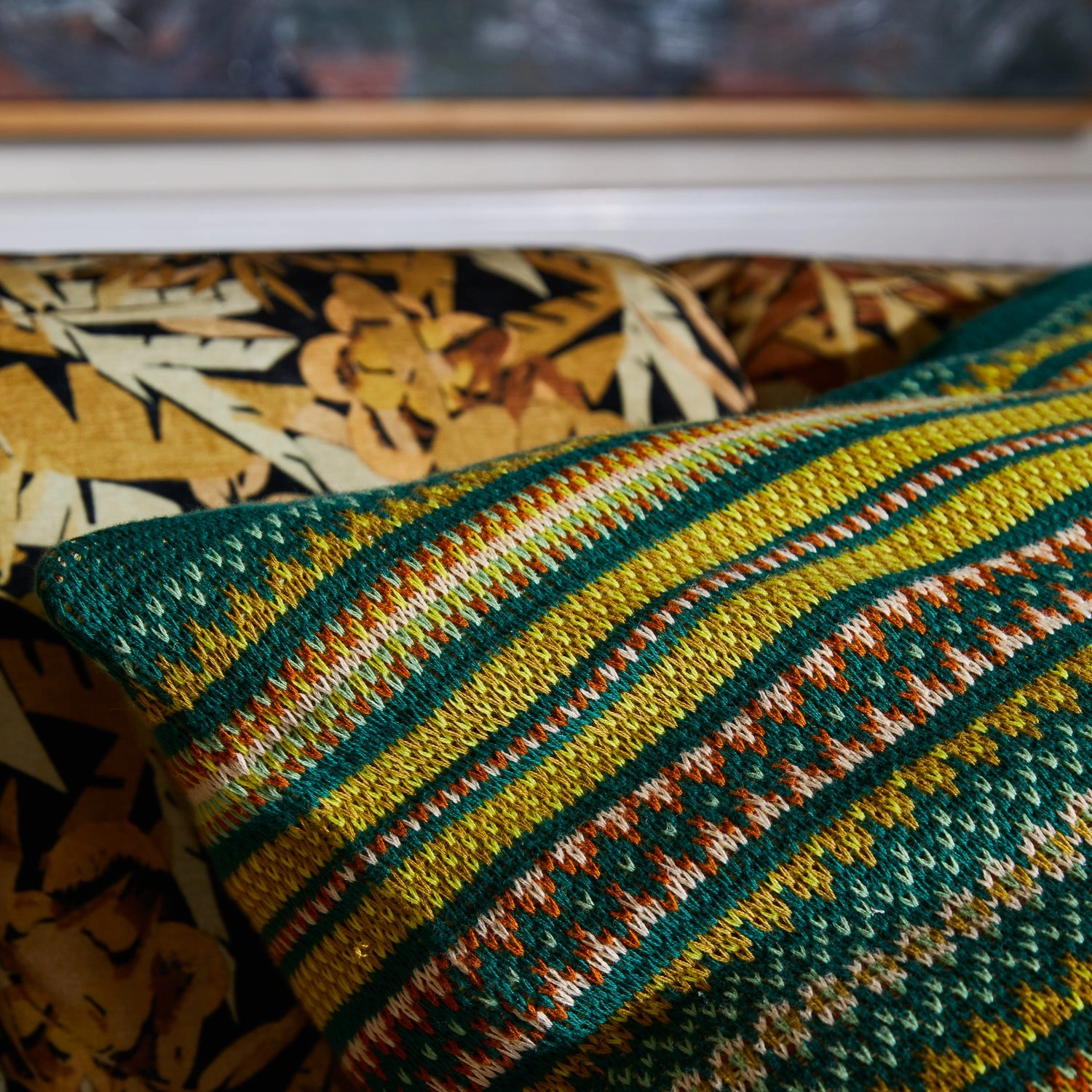 Arlette Knit Cushion - Forest