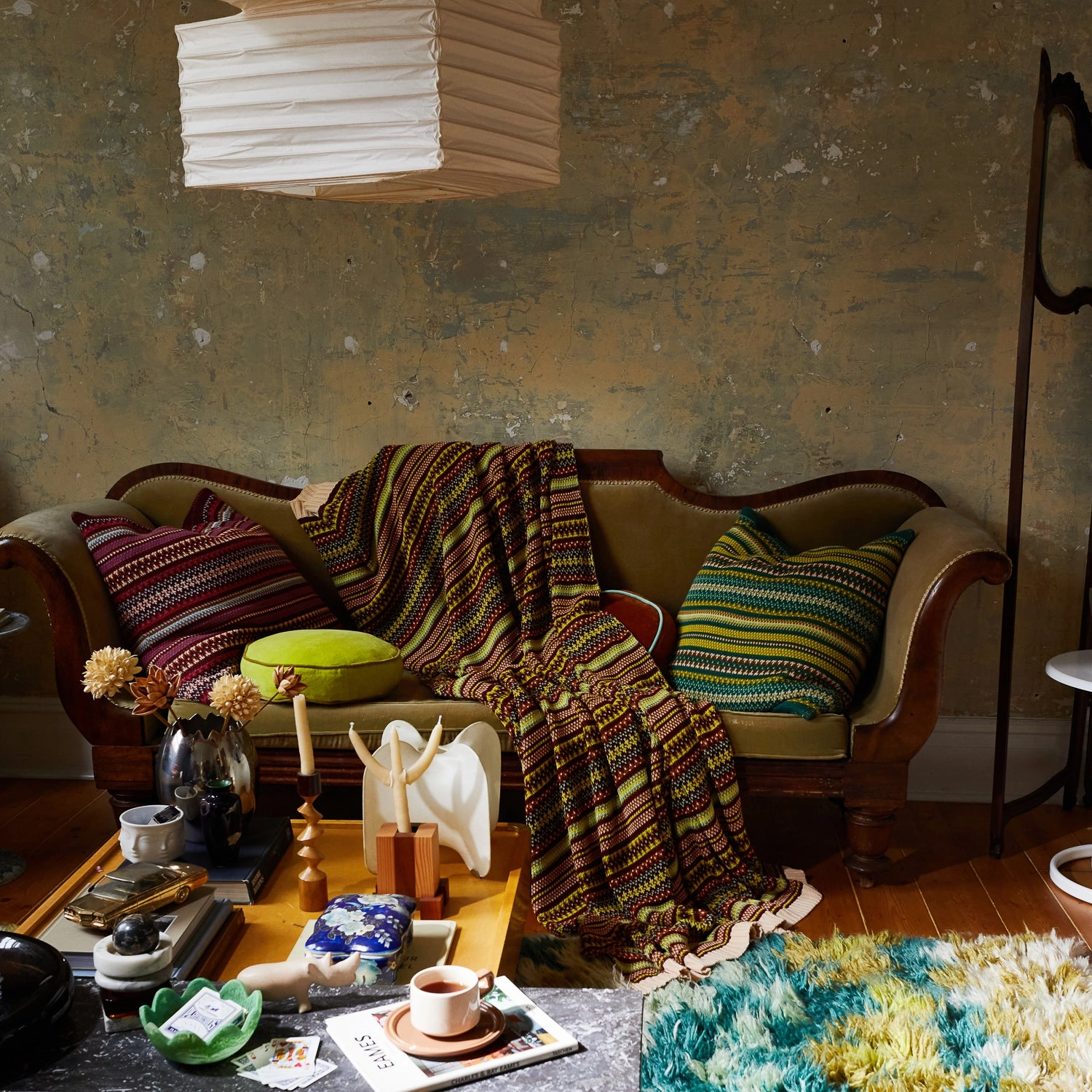 Arlette Knit Cushion - Forest