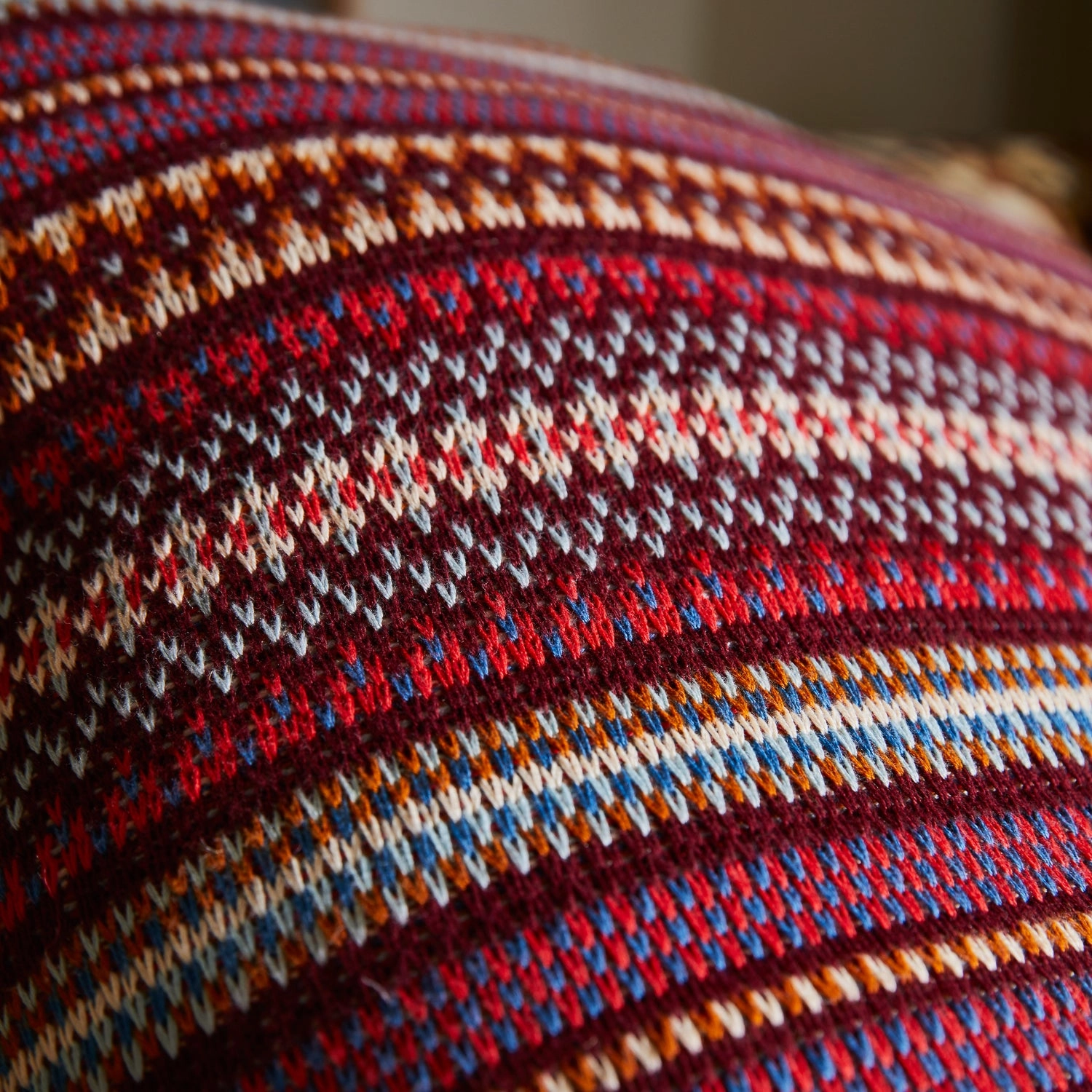 Arlette Knit Cushion - Mahogany