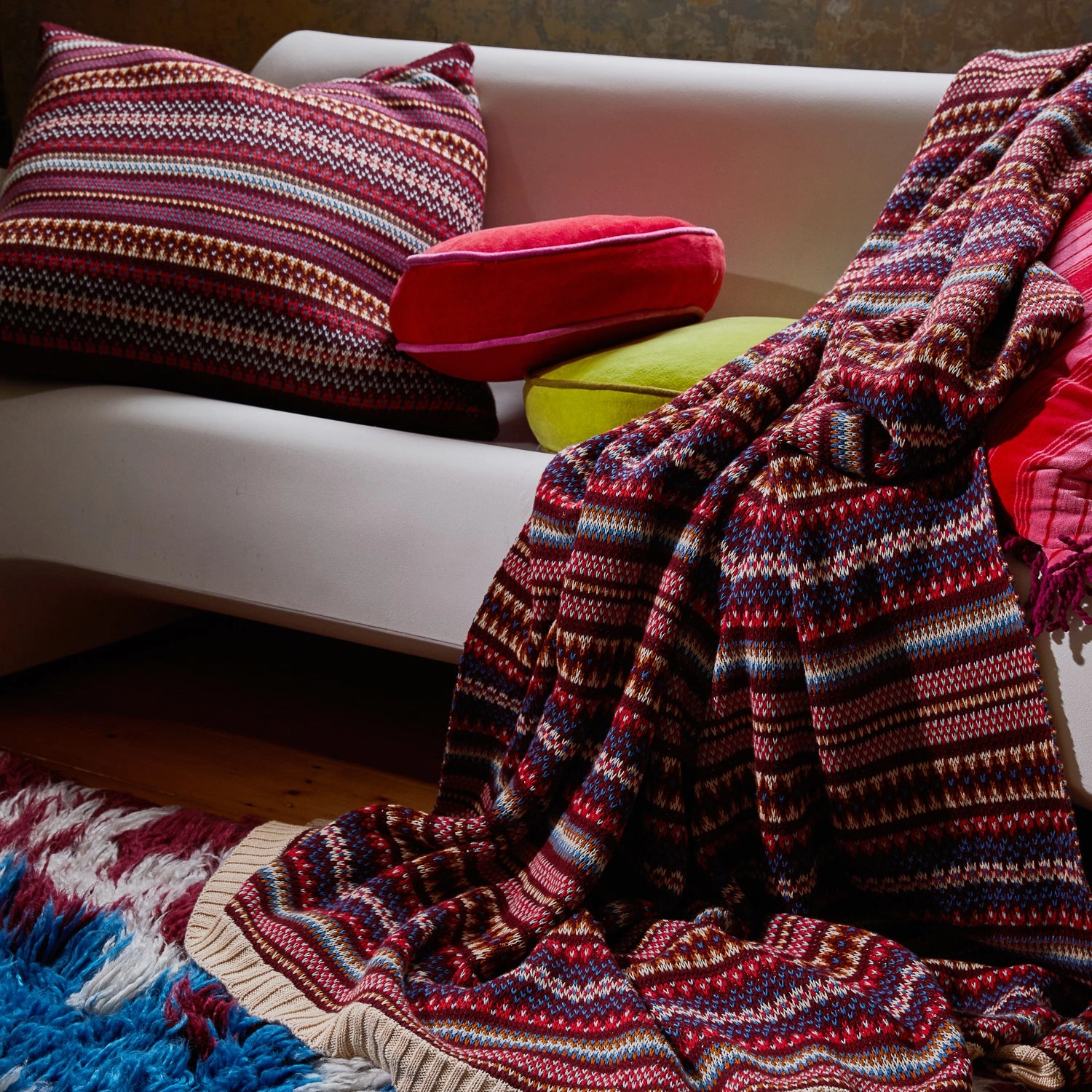 Arlette Knit Cushion - Mahogany