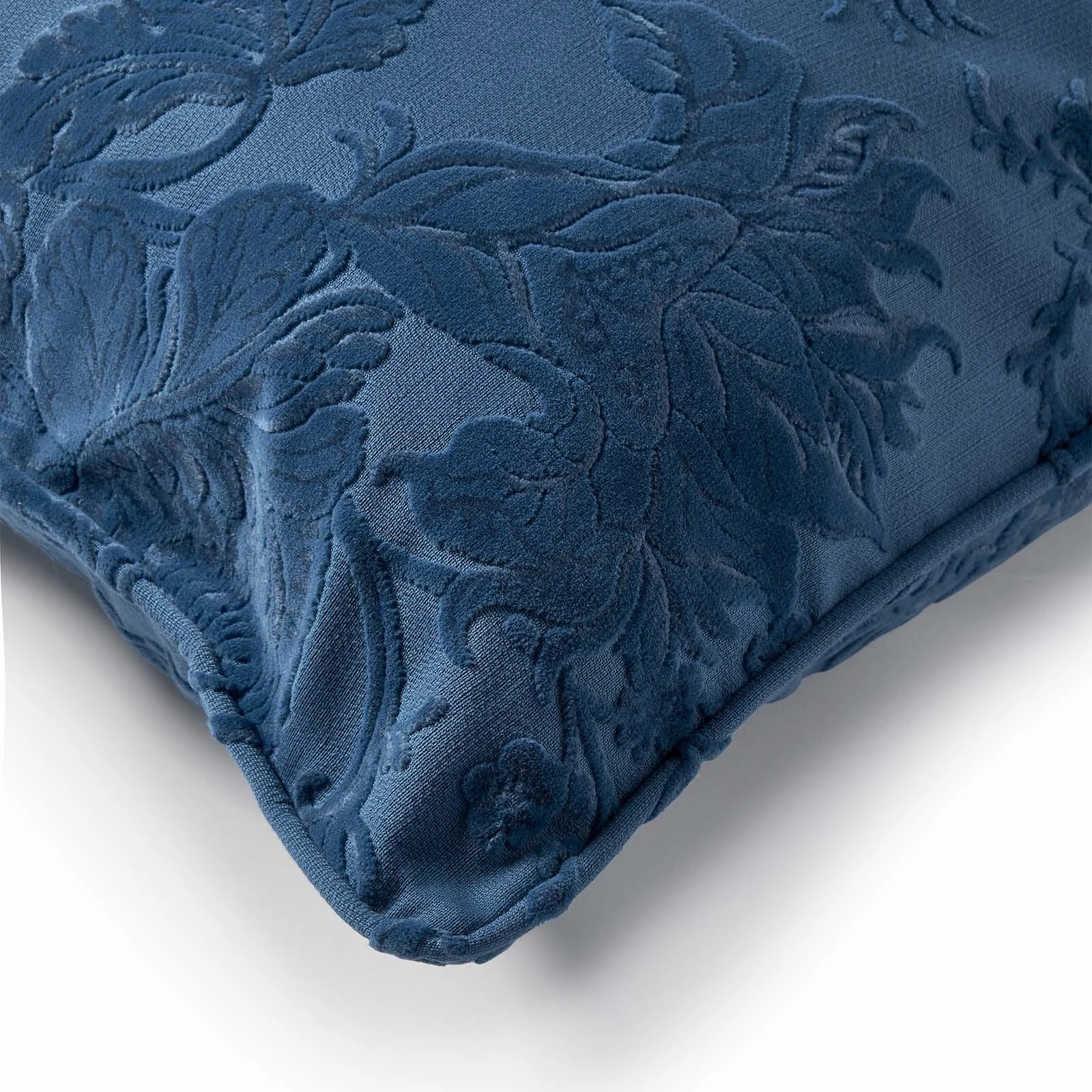 ARTEMIS Large Cut-Velvet Cushion - Cerulean