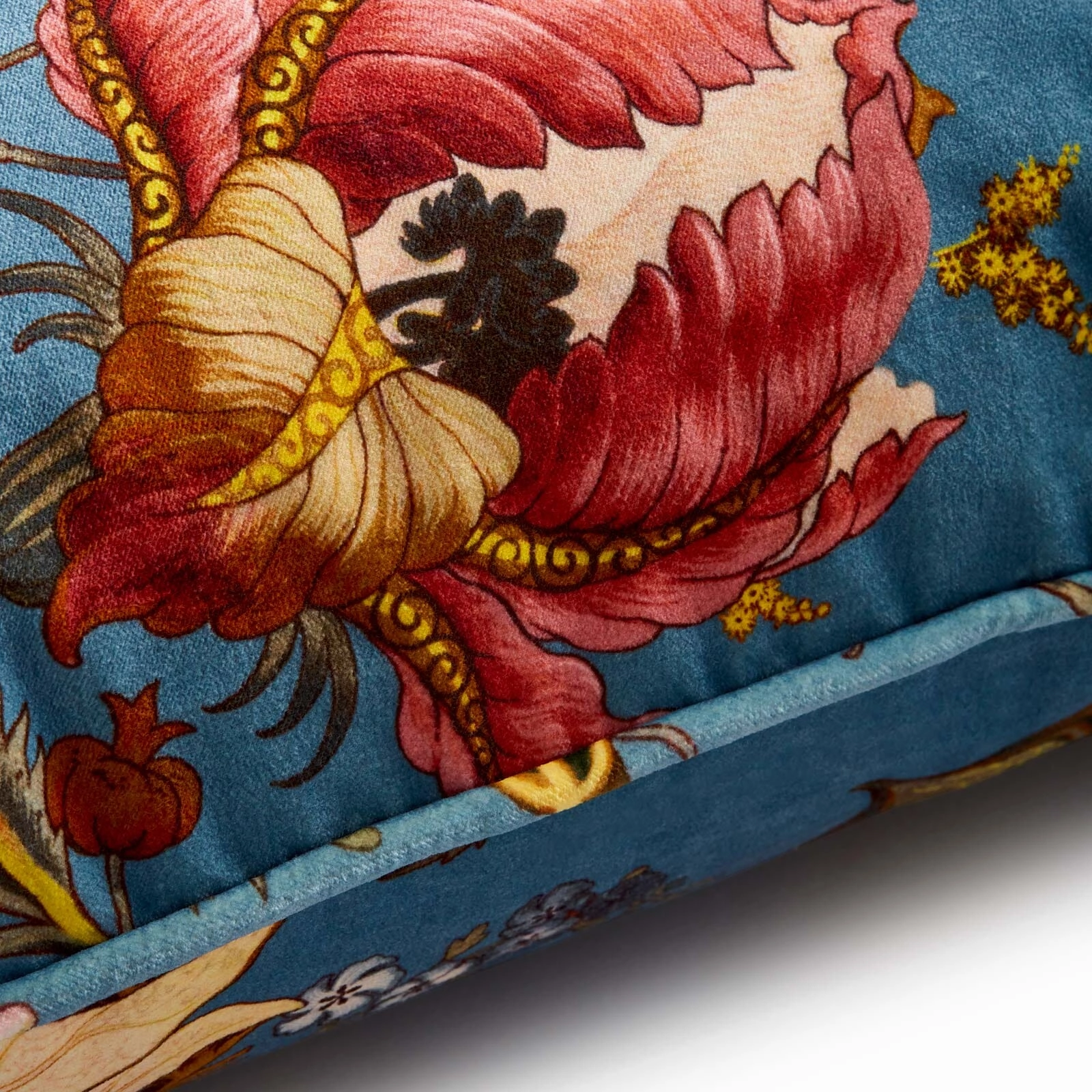 ARTEMIS Large Velvet Cushion - Azure