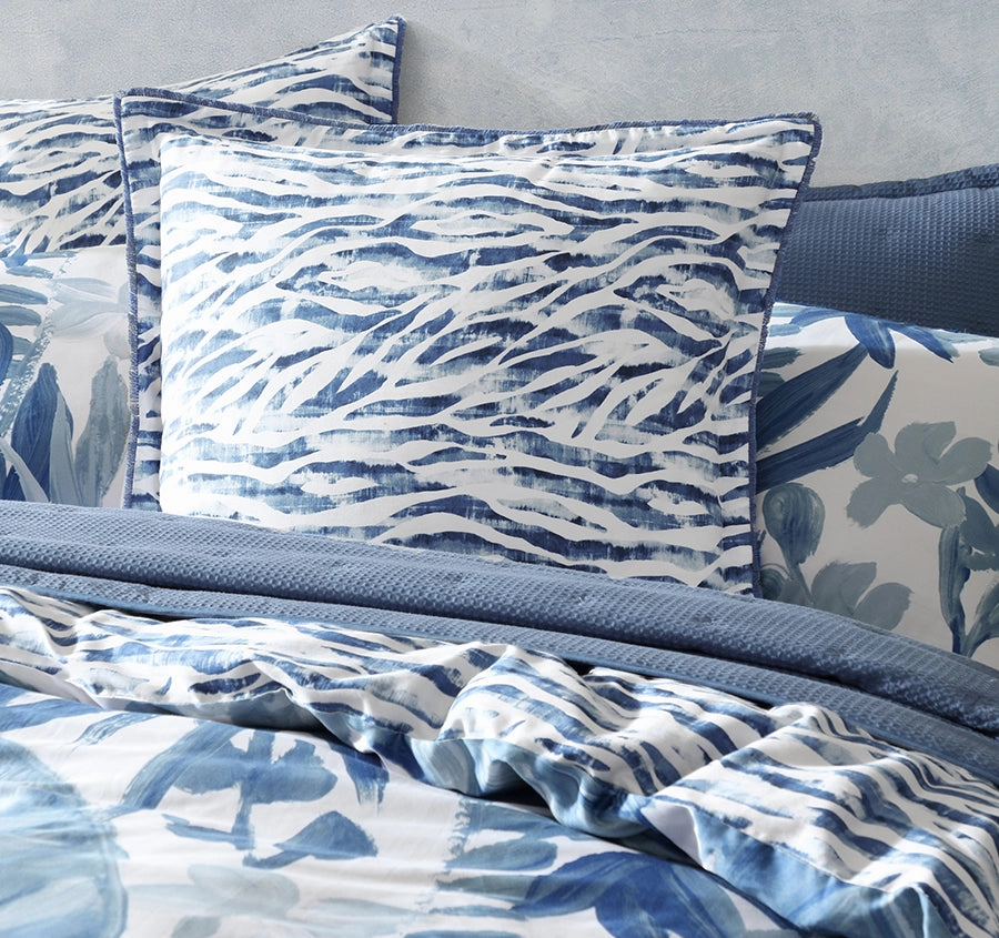 Atherton European Pillowcase Blue