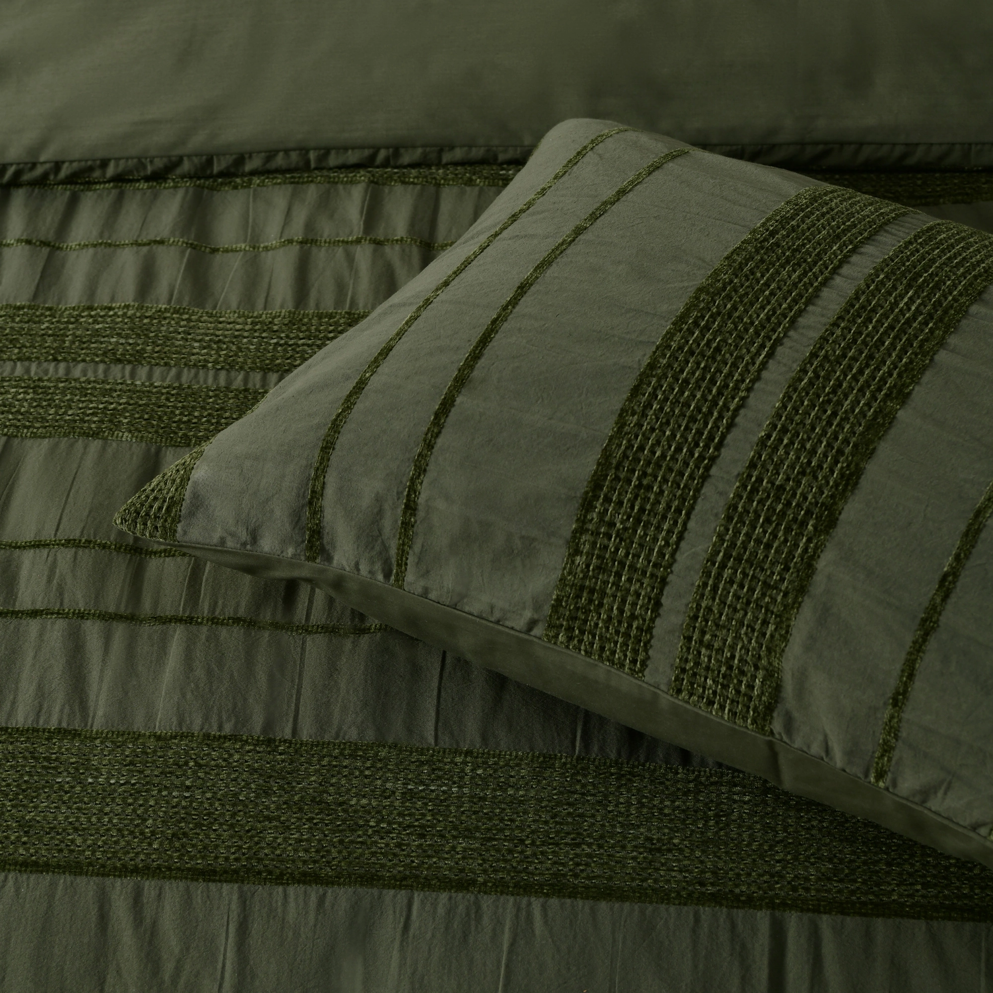 Avery Forest Green Square Cushion by Bianca