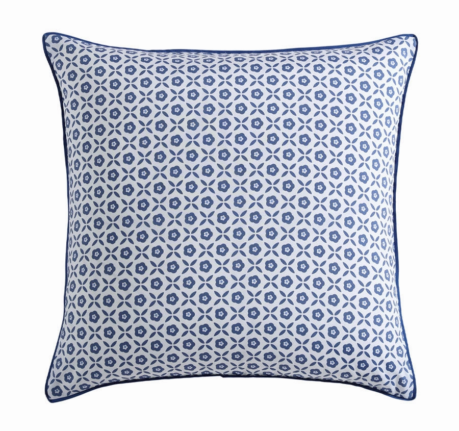 Avila European Pillowcase Blue