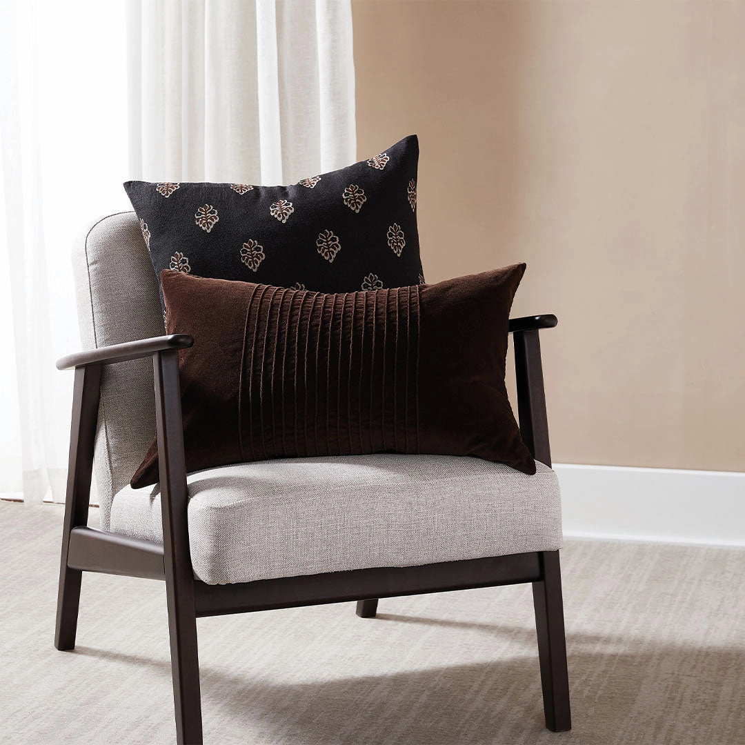 Balmain Black Square Filled Cushion 50 x 50cm by Zaab