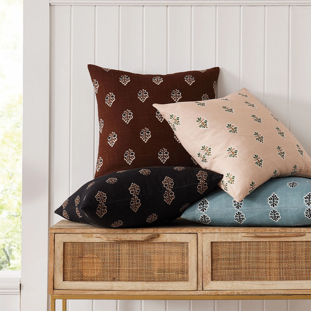 Balmain Mocha Square Filled Cushion 50 x 50cm by Zaab