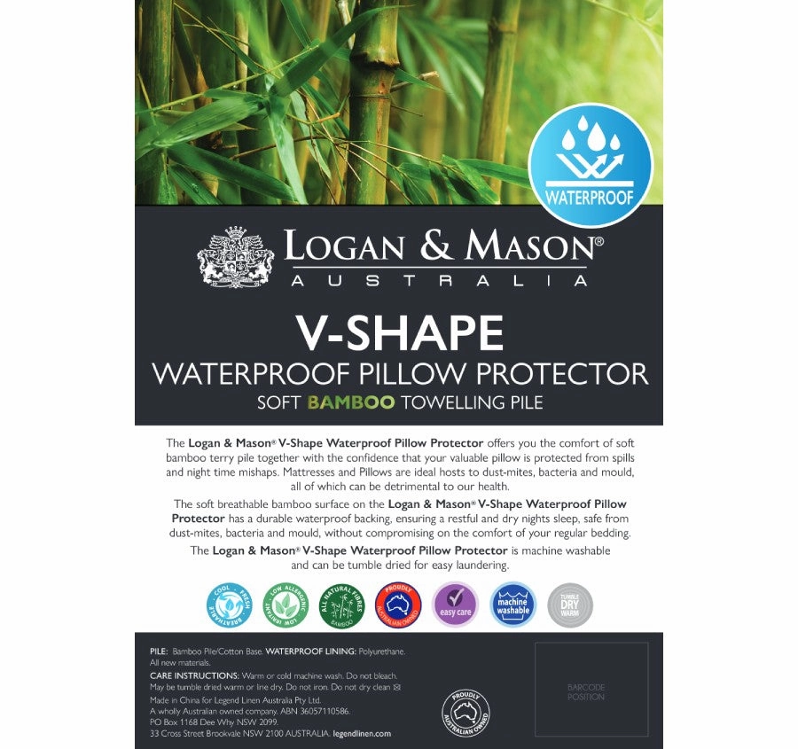 Bamboo Waterproof V-Shape Pillow Protector
