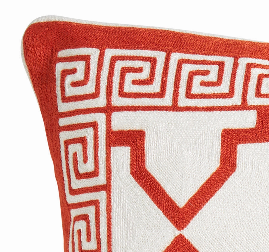 Barbados Lattice 50x50cm Filled Cushion Orange