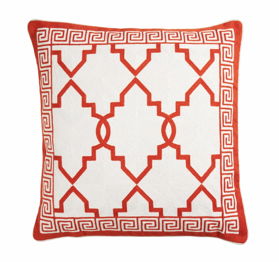 Barbados Lattice 50x50cm Filled Cushion Orange
