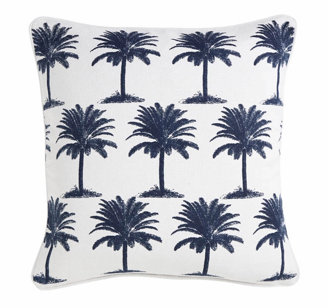 Blue Island 50x50cm Filled Cushion White