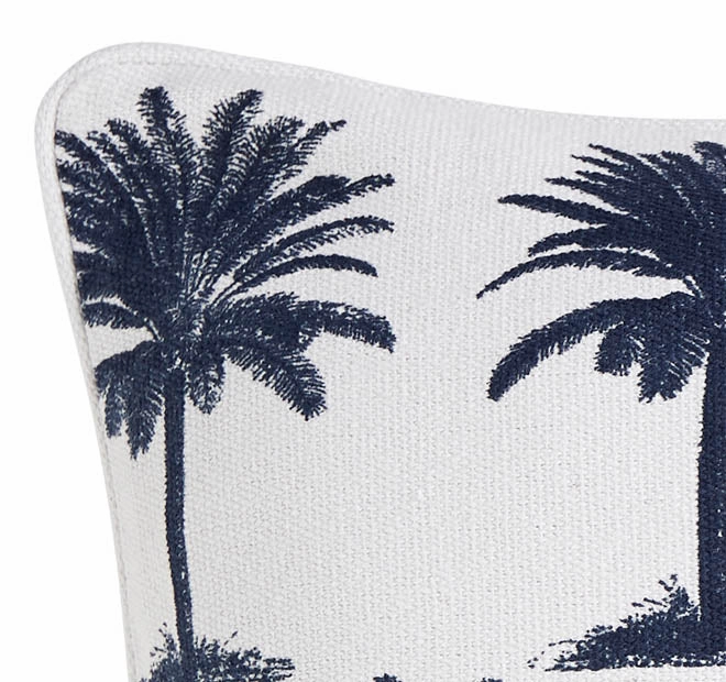Blue Island 50x50cm Filled Cushion White