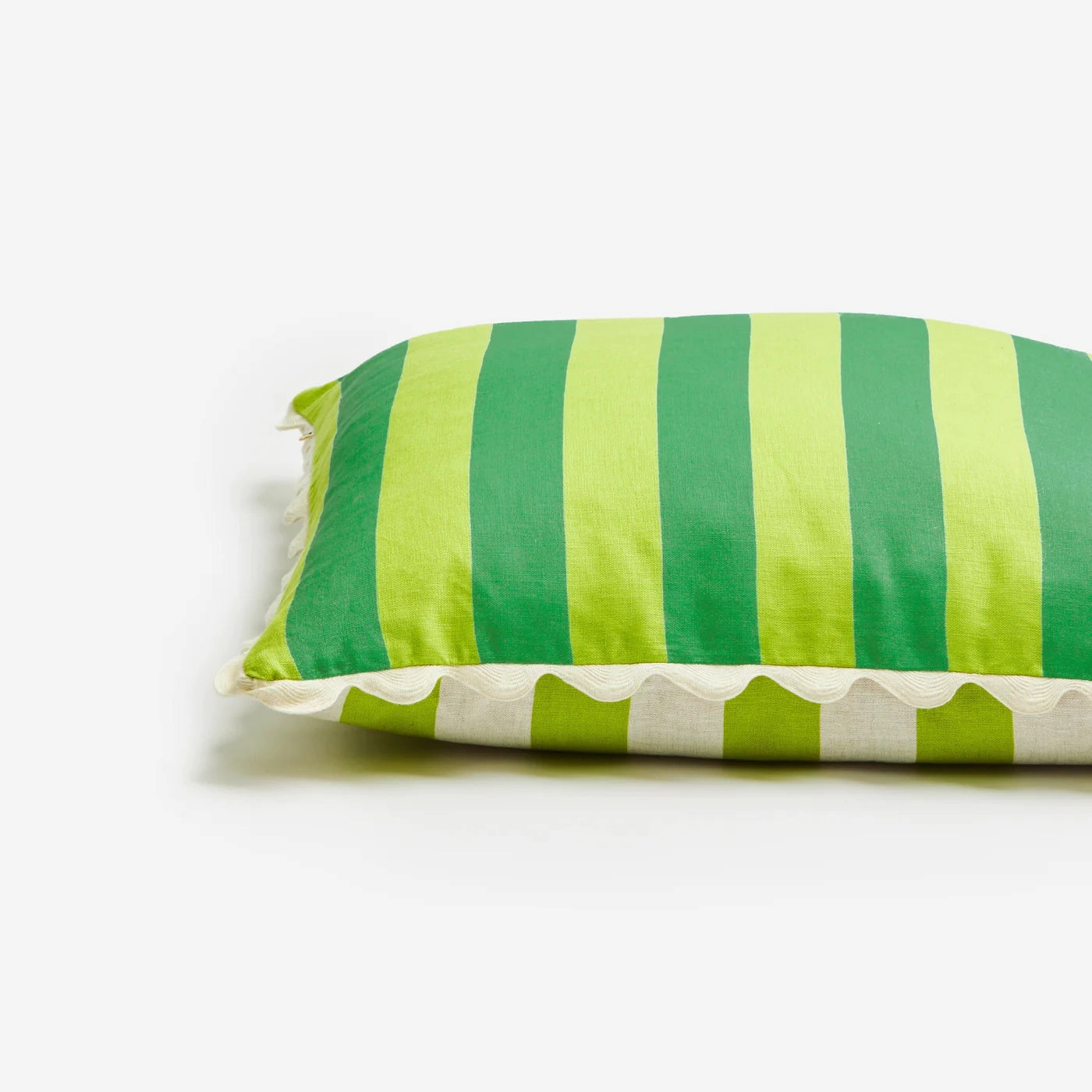 Bold Stripe Citron Jade Cushion