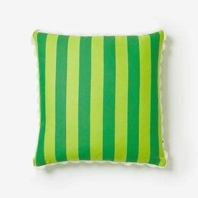 Bold Stripe Citron Jade Cushion