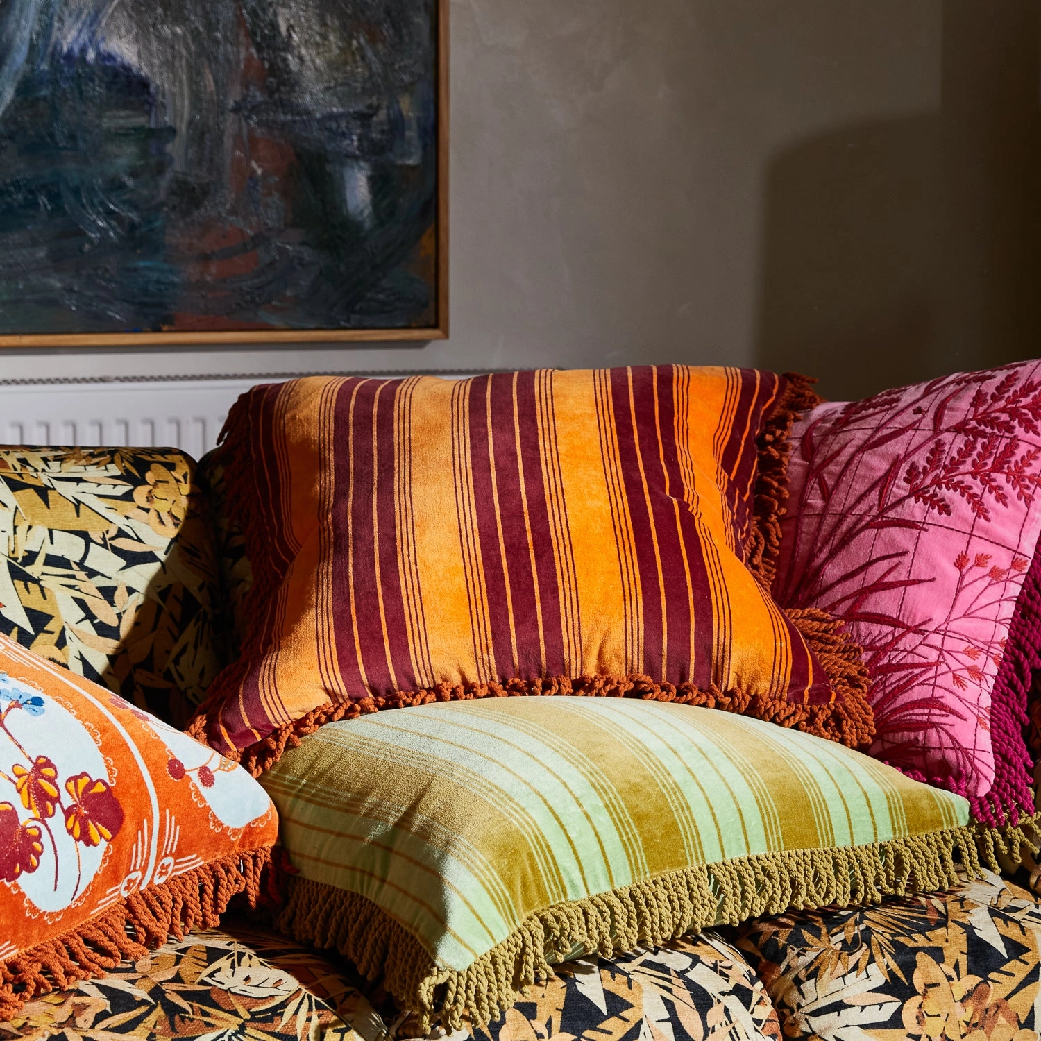 Brigitte Velvet Cushion - Kent