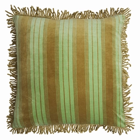 Brigitte Velvet Cushion - Olive