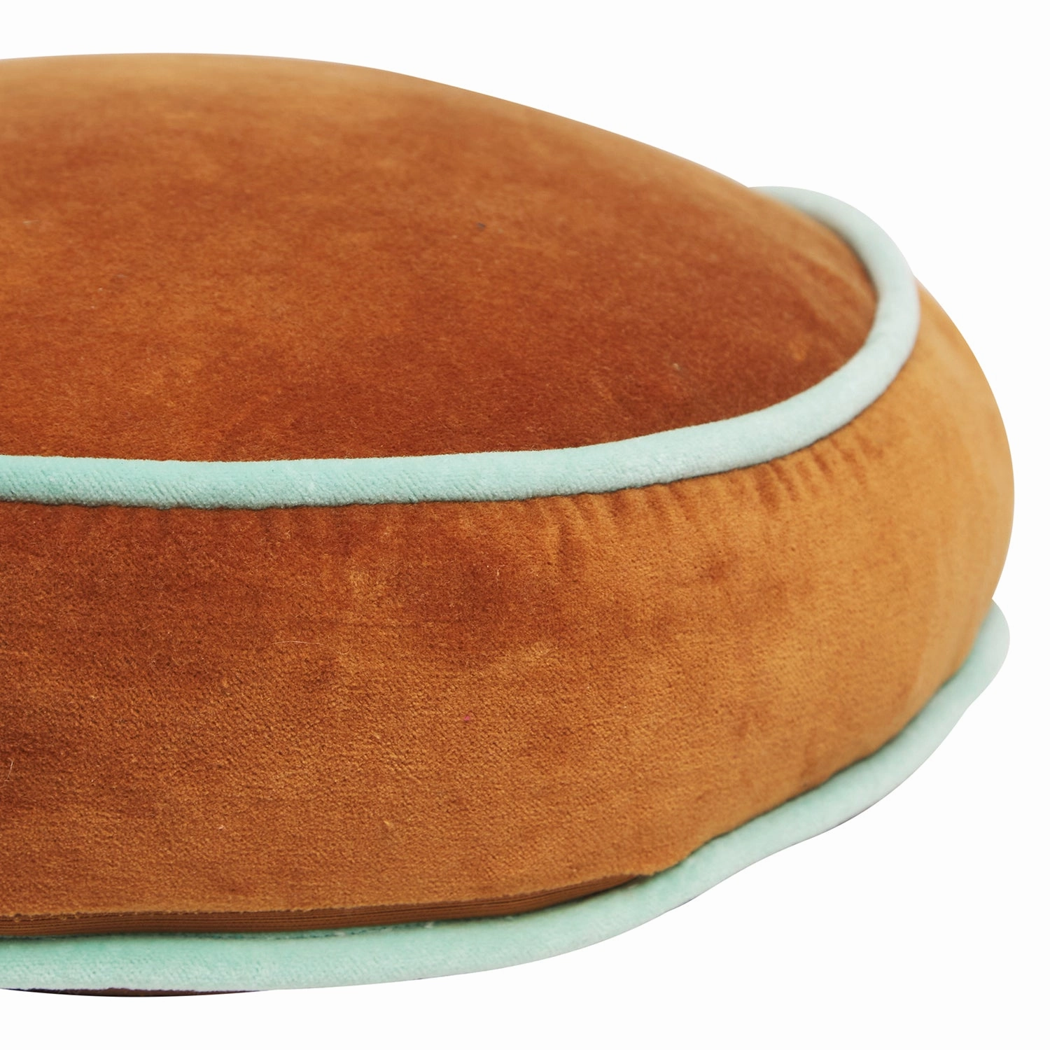 Castilo Round Velvet Cushion - Copper