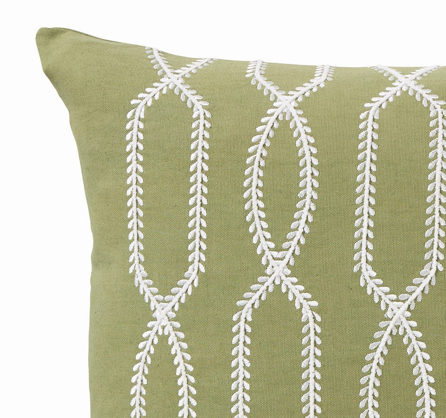Cayman Lattice 50x50cm Filled Cushion Green