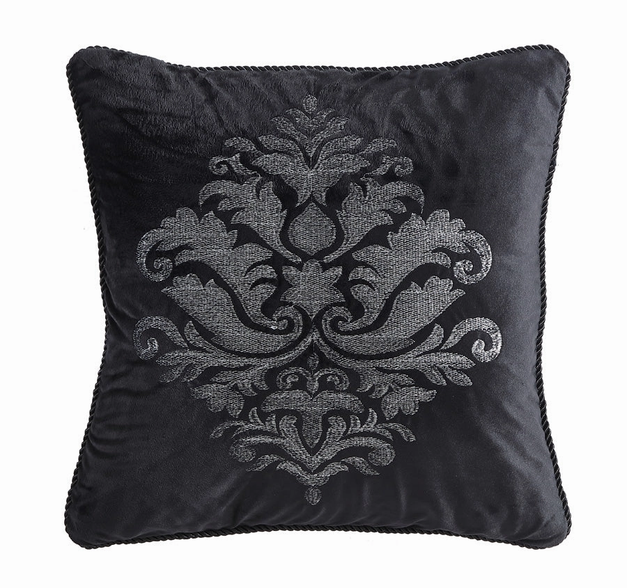 Chamonix 43x43cm Embroidered Filled Cushion Silver