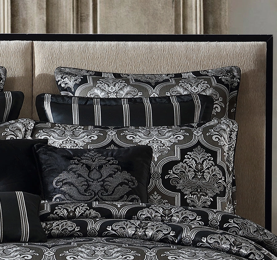 Chamonix 43x43cm Embroidered Filled Cushion Silver