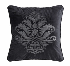 Chamonix 43x43cm Embroidered Filled Cushion Silver