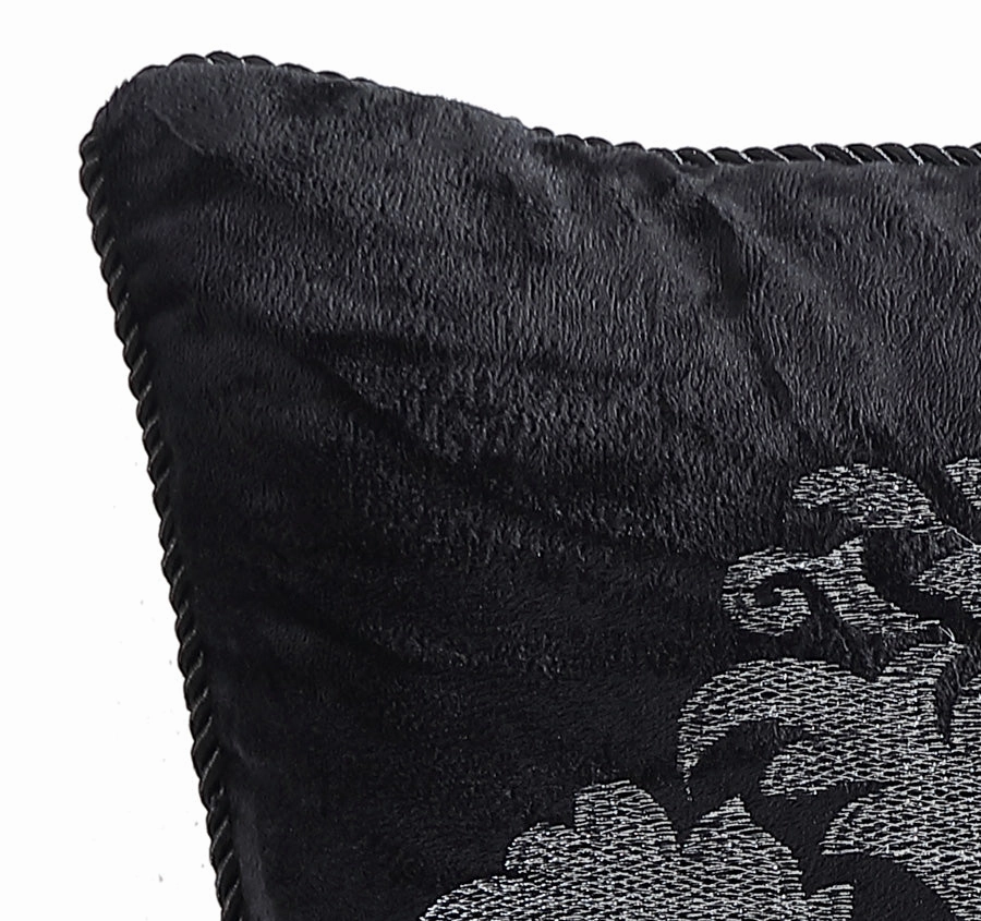 Chamonix 43x43cm Embroidered Filled Cushion Silver