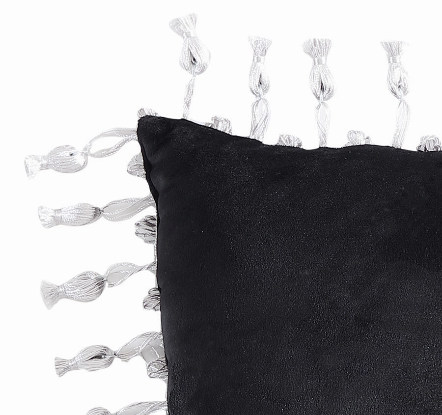 Chamonix 45x45cm Button Filled Cushion Silver