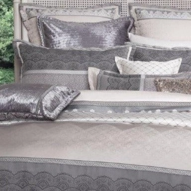 Chantilly Silver Pillowcase Pair  by Private Collection