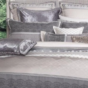 Chantilly Silver Pillowcase Pair  by Private Collection