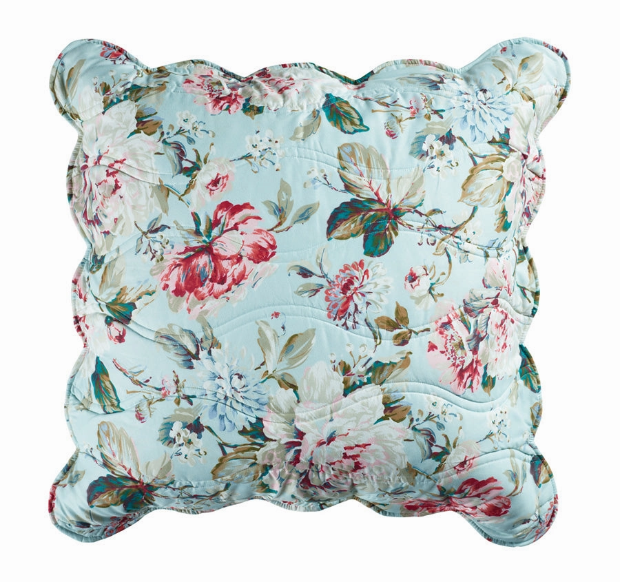 Charlene European Pillowcase Blue