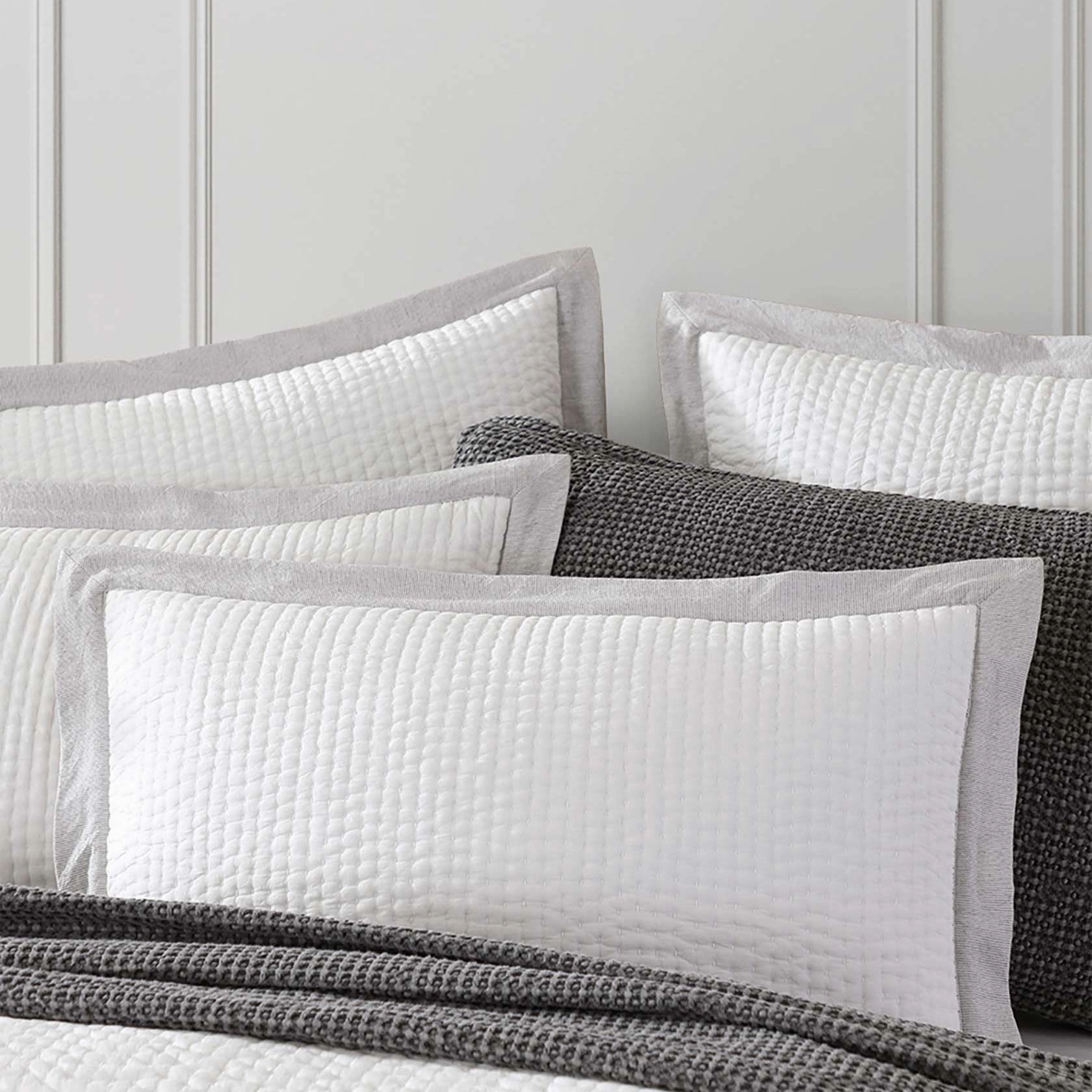 Cheshire Cotton Blanket Charcoal Cushion by Private Collection