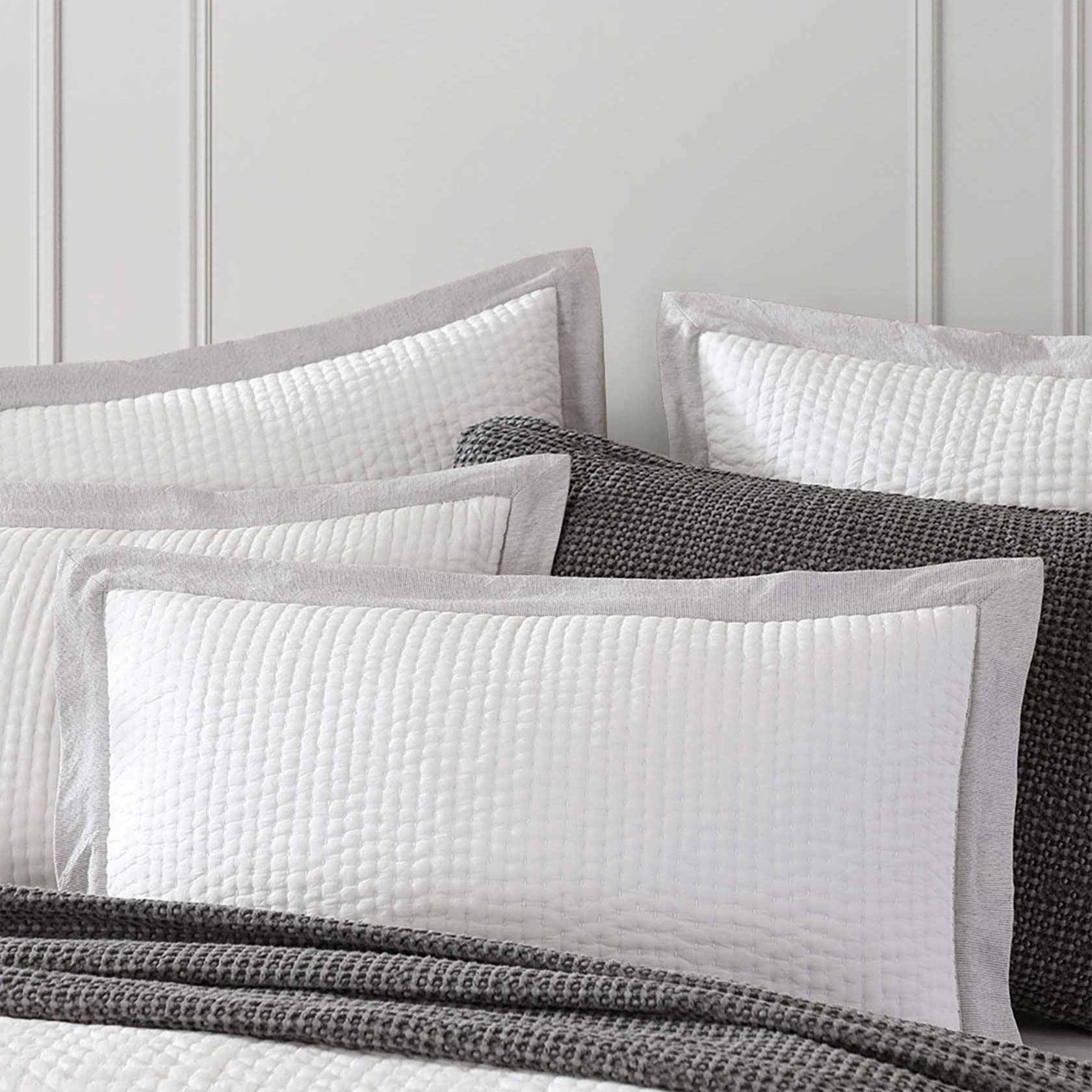 Cheshire Cotton Blanket Charcoal Cushion by Private Collection