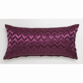 Chevron Grape Long Cushion by Logan & Mason Ultima