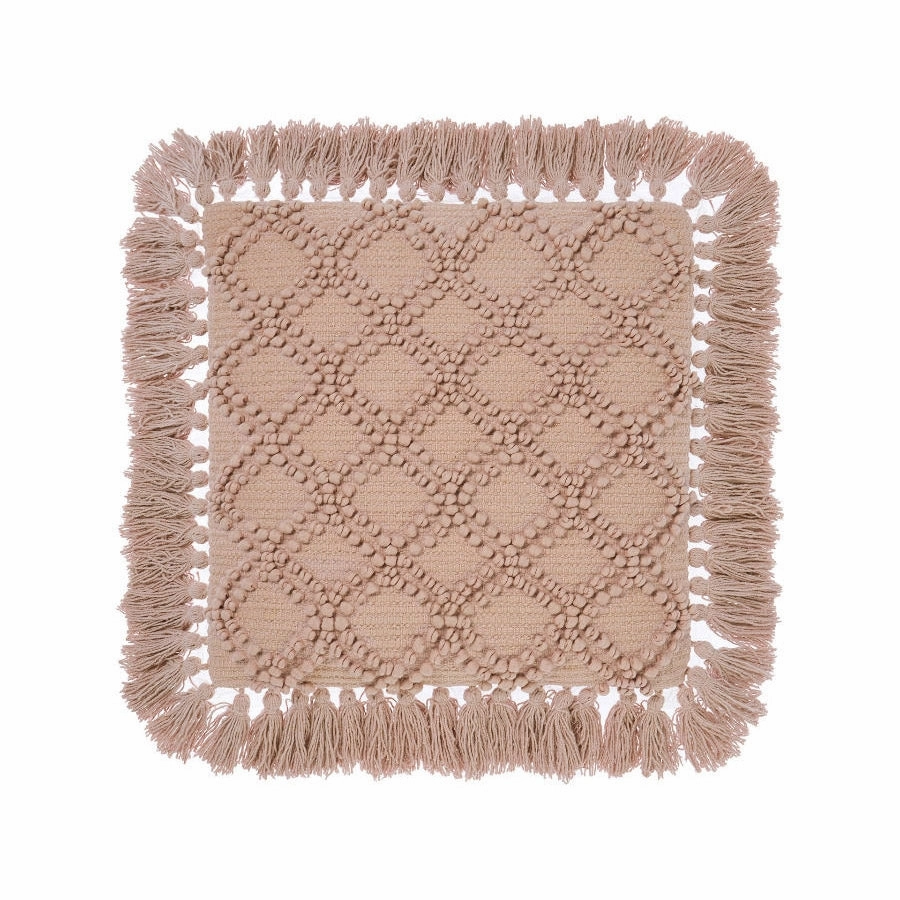 Circlet Terracotta Cushion 48 x 48cm by Linen House