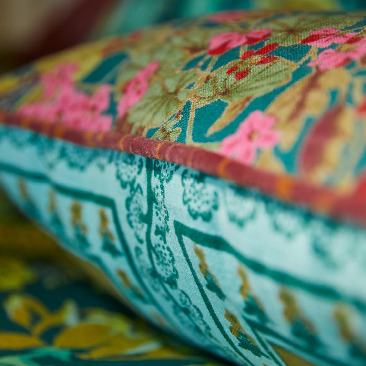 Claire Reversible Cushion - Jade