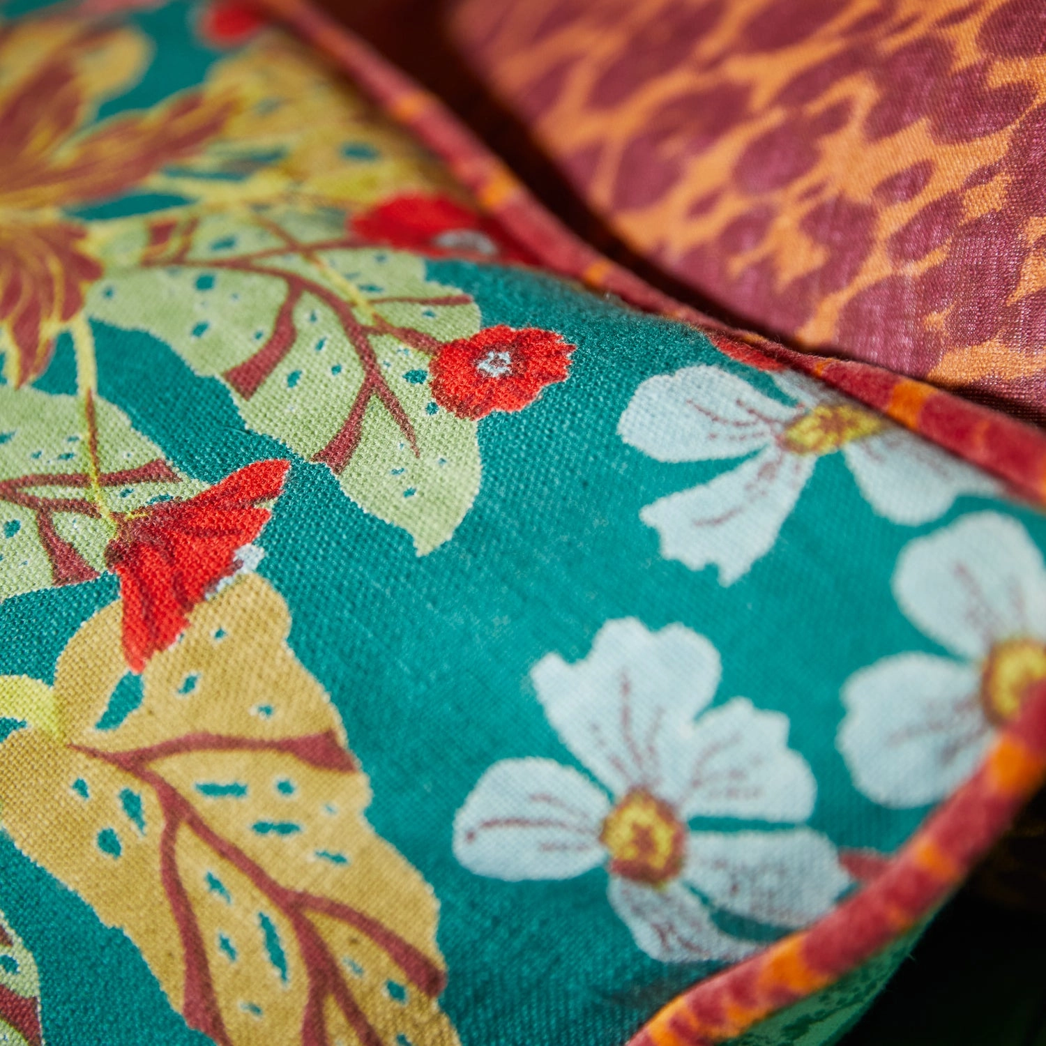 Claire Reversible Cushion - Jade
