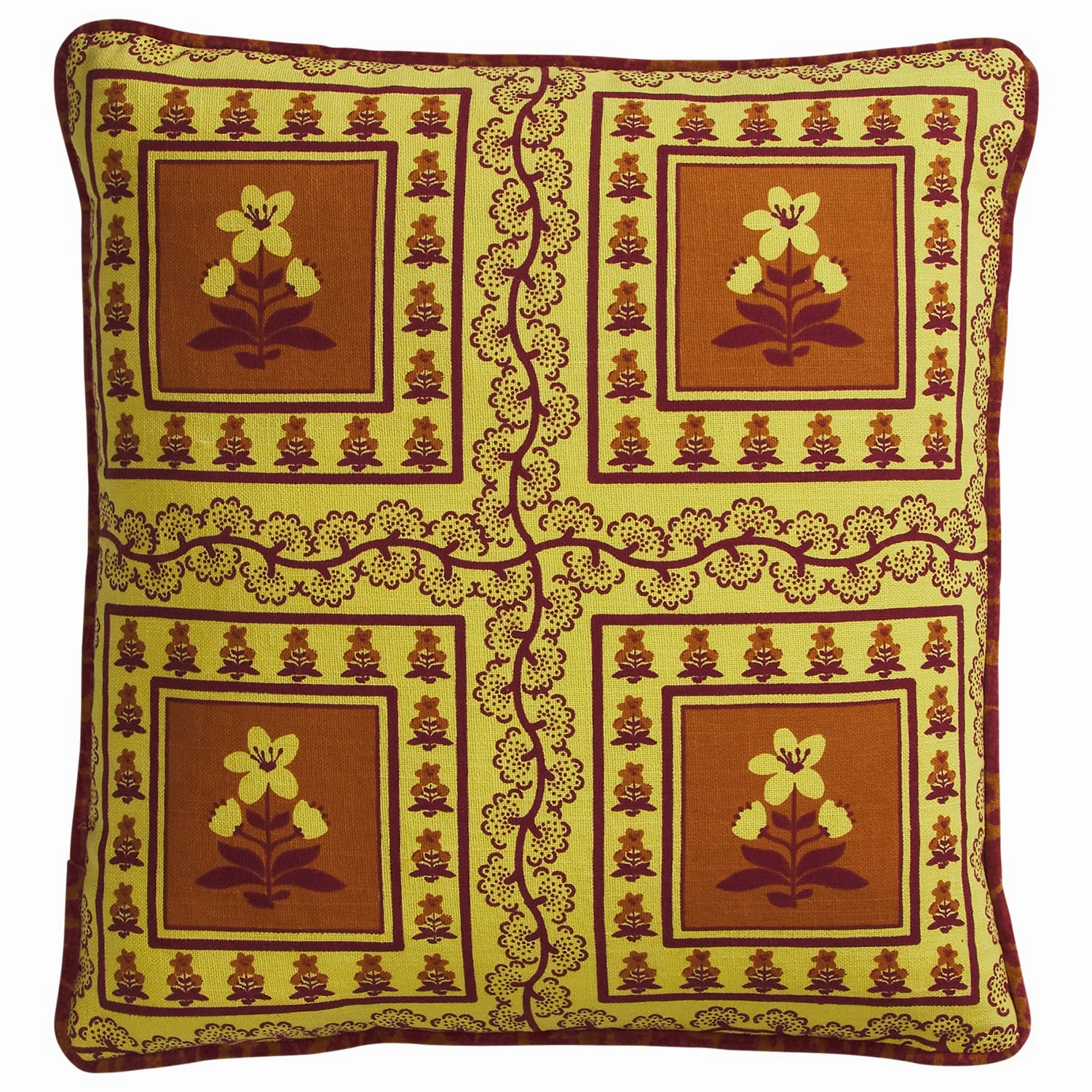 Claire Reversible Cushion - Mustard