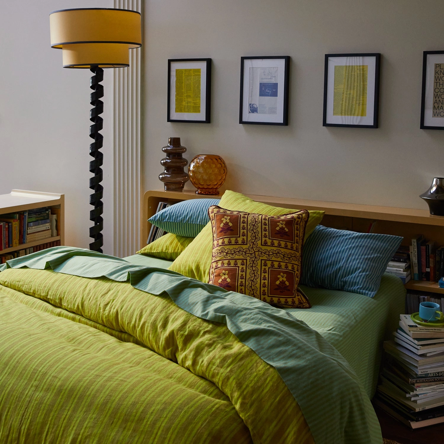 Claire Reversible Cushion - Mustard