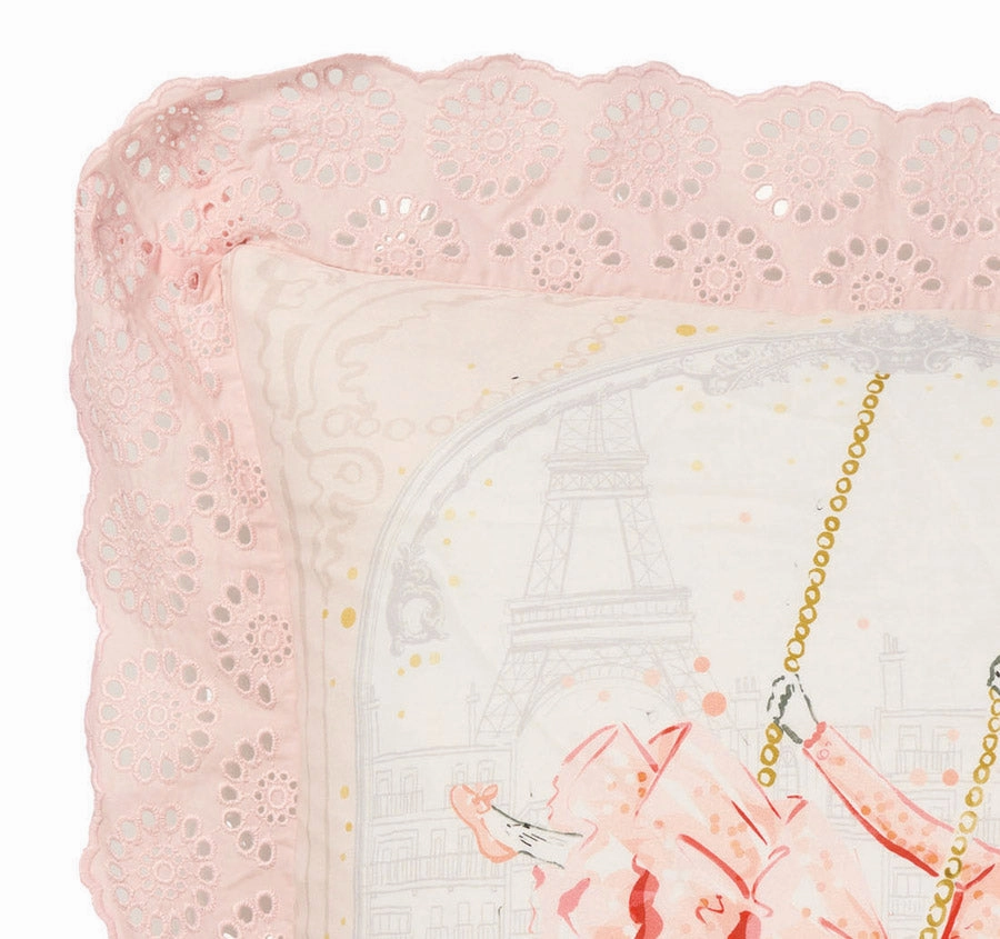 Claris In Paris 45x45cm Filled Cushion Pink
